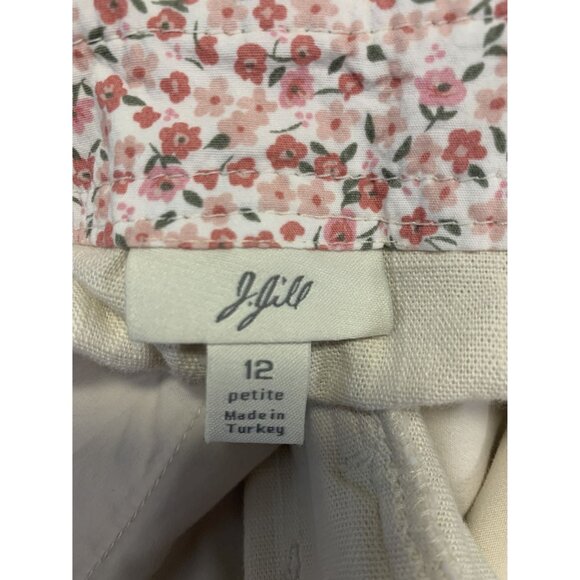 J. Jill Cotton Cropped Cargo Coastal Grama Lightweight Pants Size 12P - Picture 4 of 8